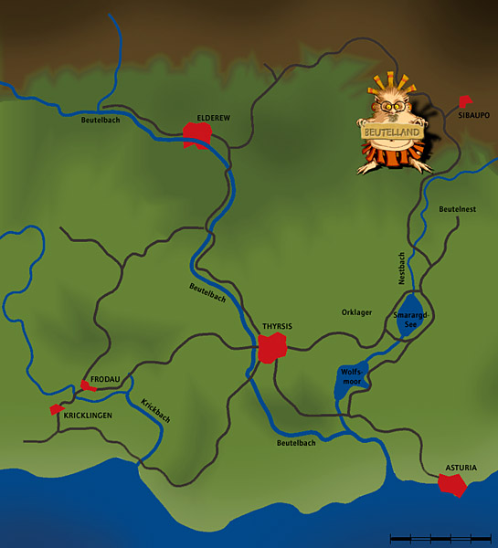 Die Karte des Beutellandes
